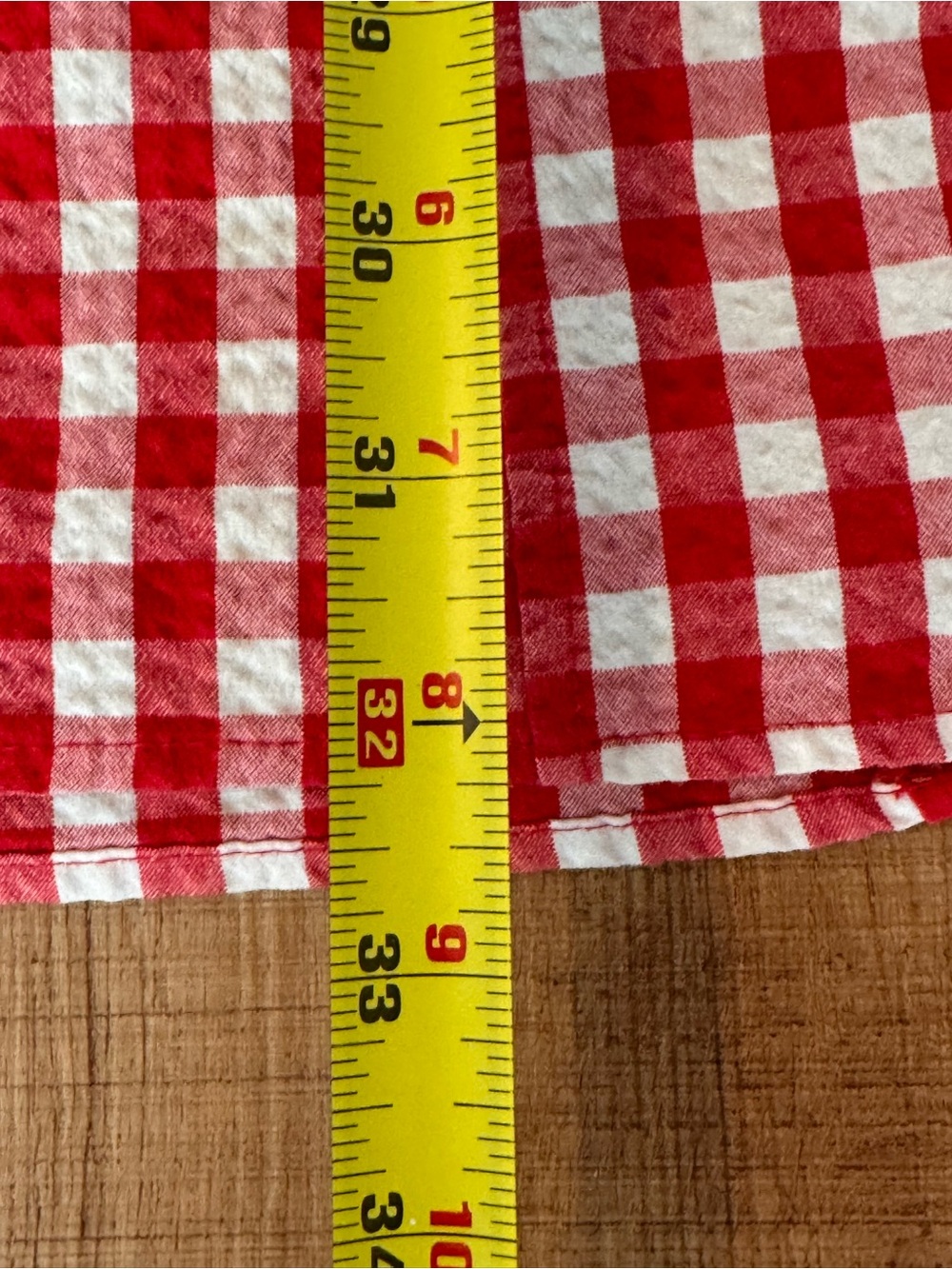 Zara Red White Gingham Sweetheart Cotton Mini Dress Size XL - Picture 8 of 10